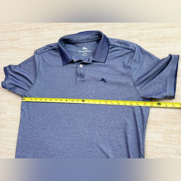 Tommy Bahama Men's Polo Short Sleeve Shirt, Heather Blue, Size Large - Picture 7 of 11